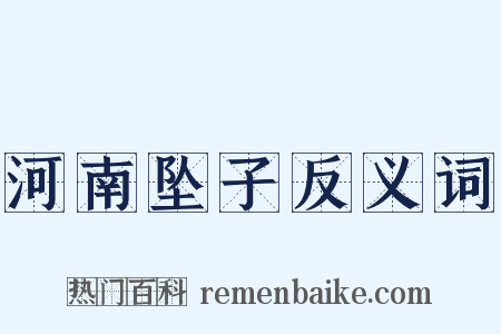 河南坠子反义词是什么意思的图片
